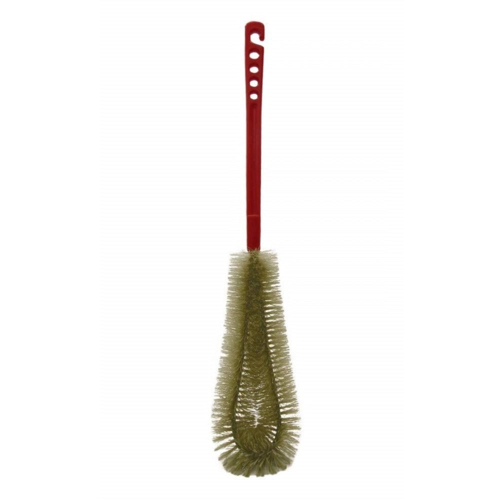 Trade Shop - Pulitermo Doppio Spazzola Setola Pulizia Termosifone Curvo Filo Metallo Polvere Sporco -