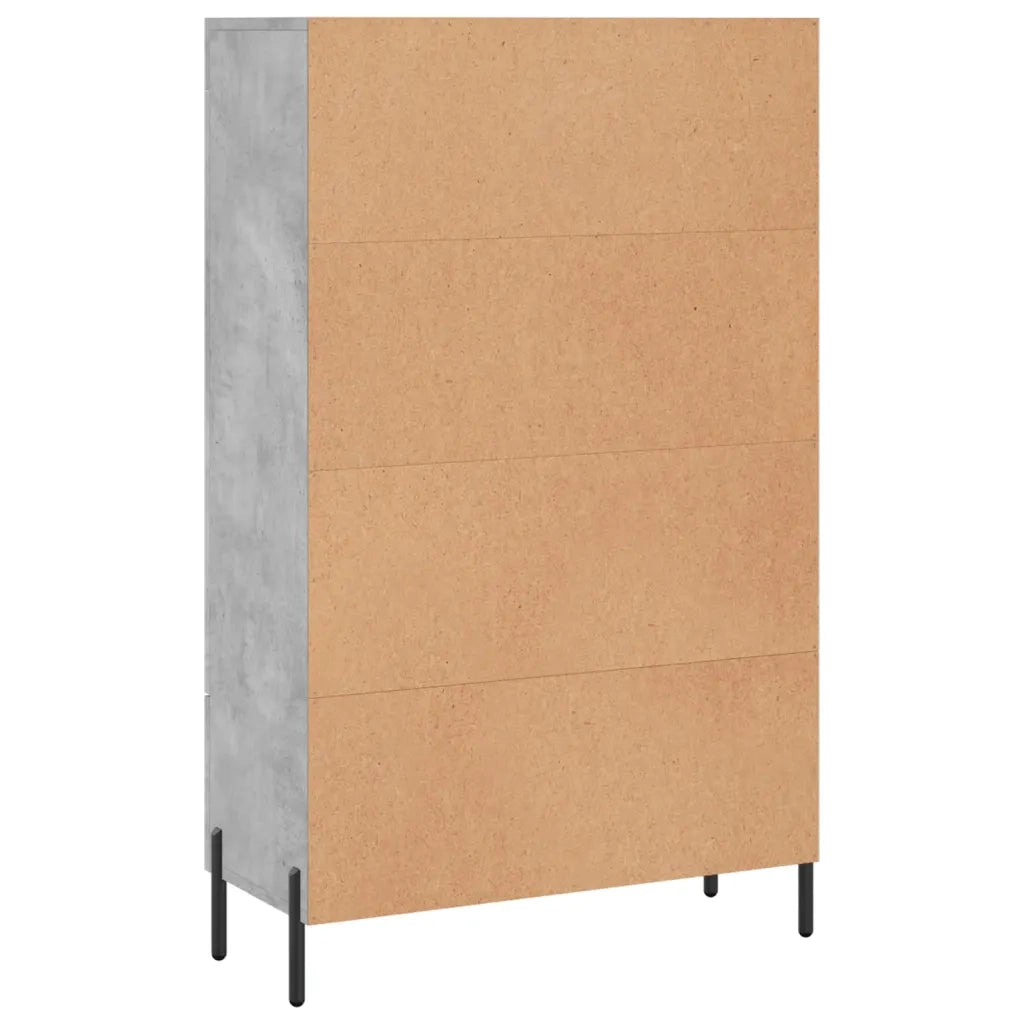 Credenza-Buffet-Armadio da cucina Grigio Cemento 69,5x31x115 cm in Legno Multistrato 381024