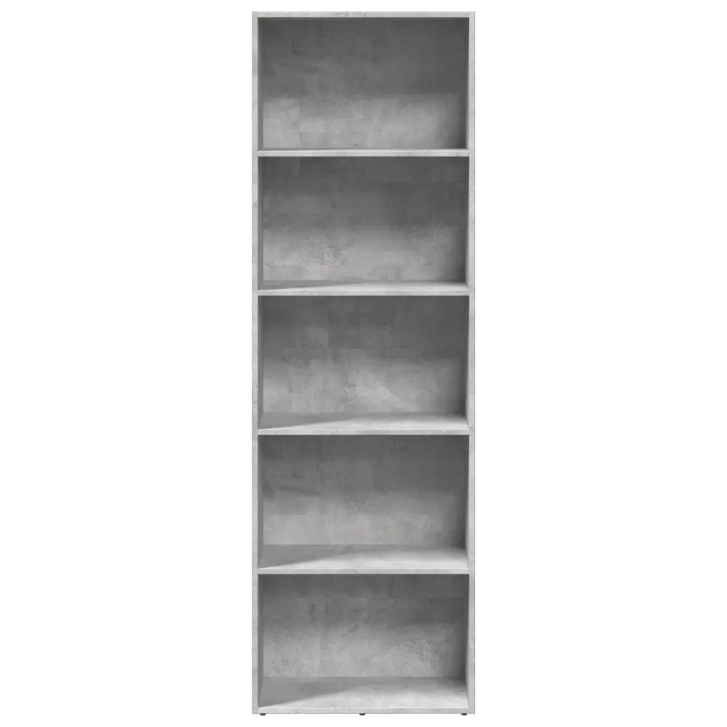 Libreria Grigio Cemento 60x30x189 cm in Legno Multistrato 857920