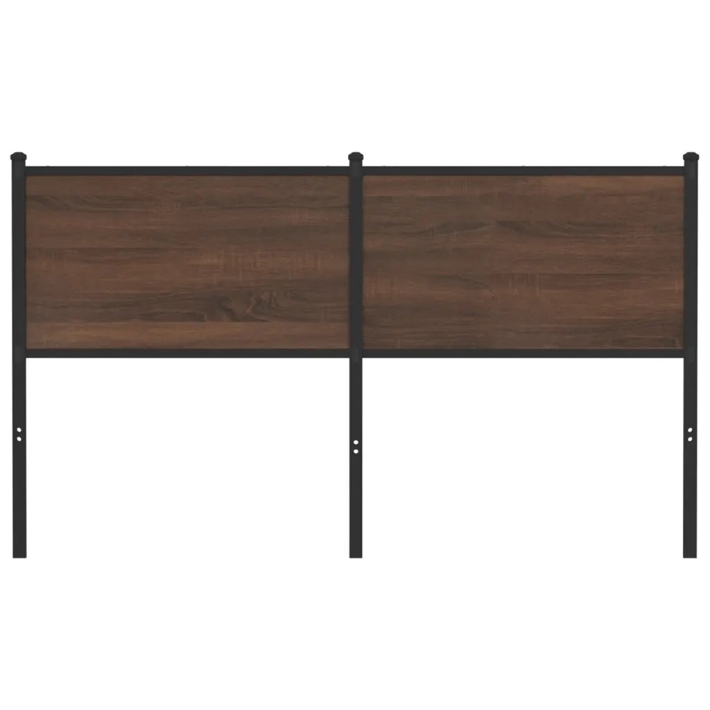 Testiera | Testata di Ricambio Rovere Marrone 140 cm in Legno Multistrato e Acciaio