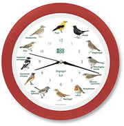 Ornitorinco Songbirds Strawberry Red, L'Ornitorinco Cantante, con 12 uccelli nativi e suoni di uccelli naturali, con orologio quartz con controllo RC radiografico
