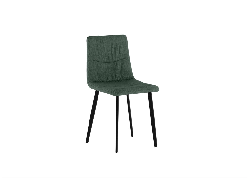 Set 4 Sedie Ariel 46x55x87,5 cm in Tessuto Easy-Clean Verde