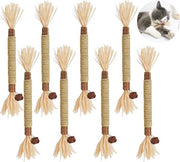 Stuzzicadenti per Gatti - 8 Pezzi - Stuzzicadenti di Catnip - Naturale - Giocattoli per Gatti - Per Igiene Buccale/Aria Fresca/Sapore di Menta