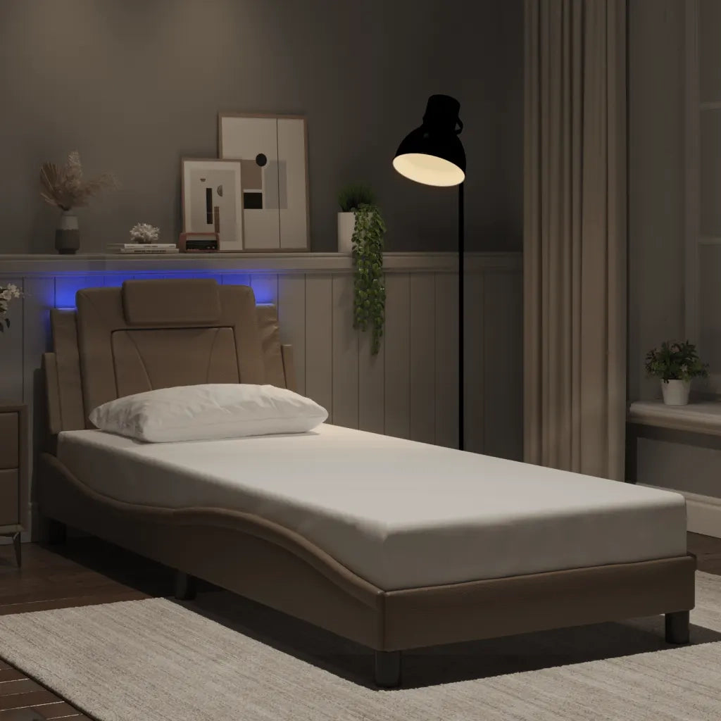 Giroletto Viana con LED senza Materasso Cappuccino 80x200 cm 3213984