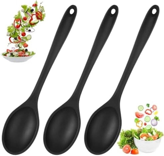 Set di Spatole in Silicone - 3 Pezzi - Antiaderente - 27 cm - Spatola da Cucina