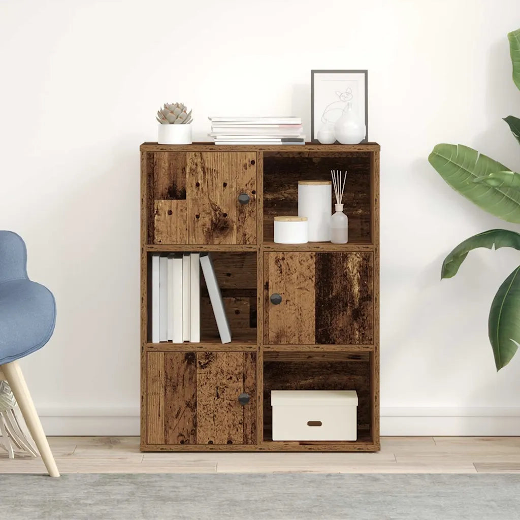 Libreria Legno Vecchio 60x24x76,5 cm in Legno Multistrato 860389