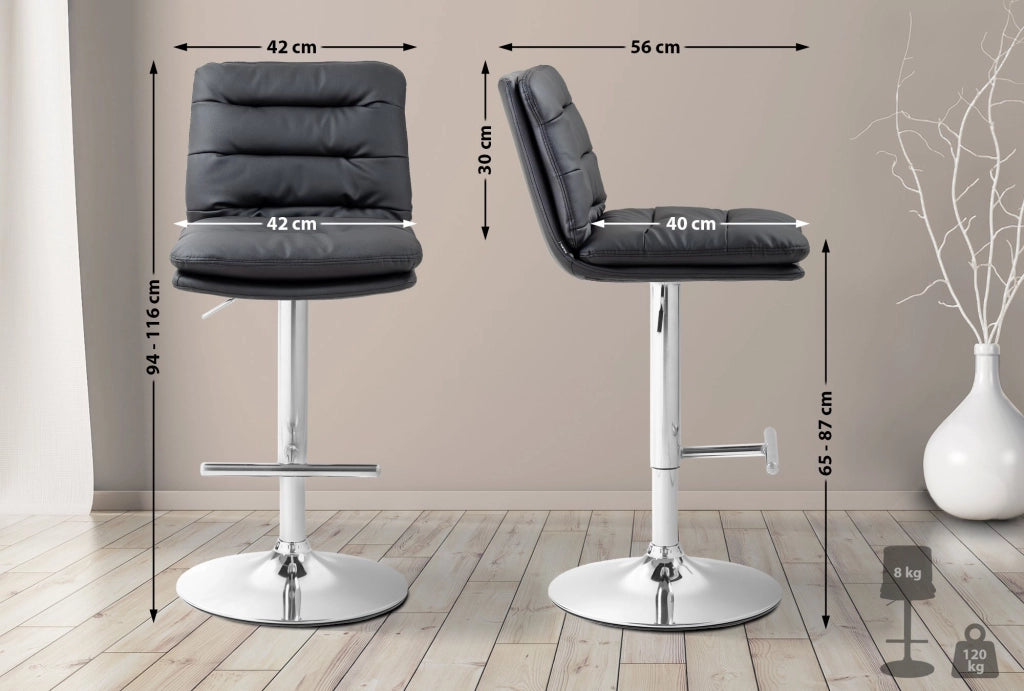 Barhocker Damar Kunstleder chrom