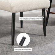 SGABELLO 45 x 41 x 38 cm in poliestere colore bianco crema