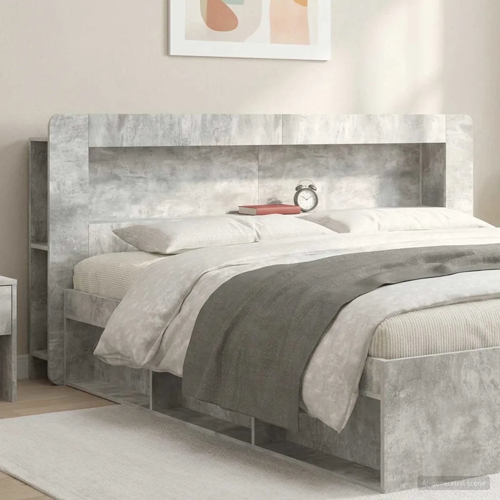 Testata del letto Grigio Cemento Legno ingegnerizzato 8001294