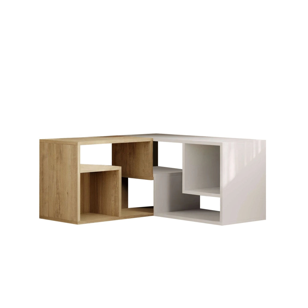 Mobile TV modulare in legno "Glis" - 145 x 35 x 44 cm - Bianco