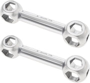 Chiave per bicicletta - 10 fori (6-15mm) - Zinco duraturo - Lunghezza 92,3 mm - Adatto per biciclette - Formato comodo - Chiave a ingranaggi