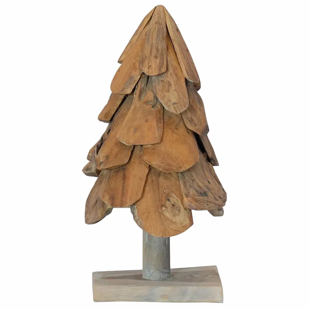 Albero di Natale Marrone 61 cm Legno massello di teak
