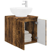 Mobile Lavabo | Armadio Lavabo da Parete Rovere Fumo 49,5 x 44,5 x 65 cm