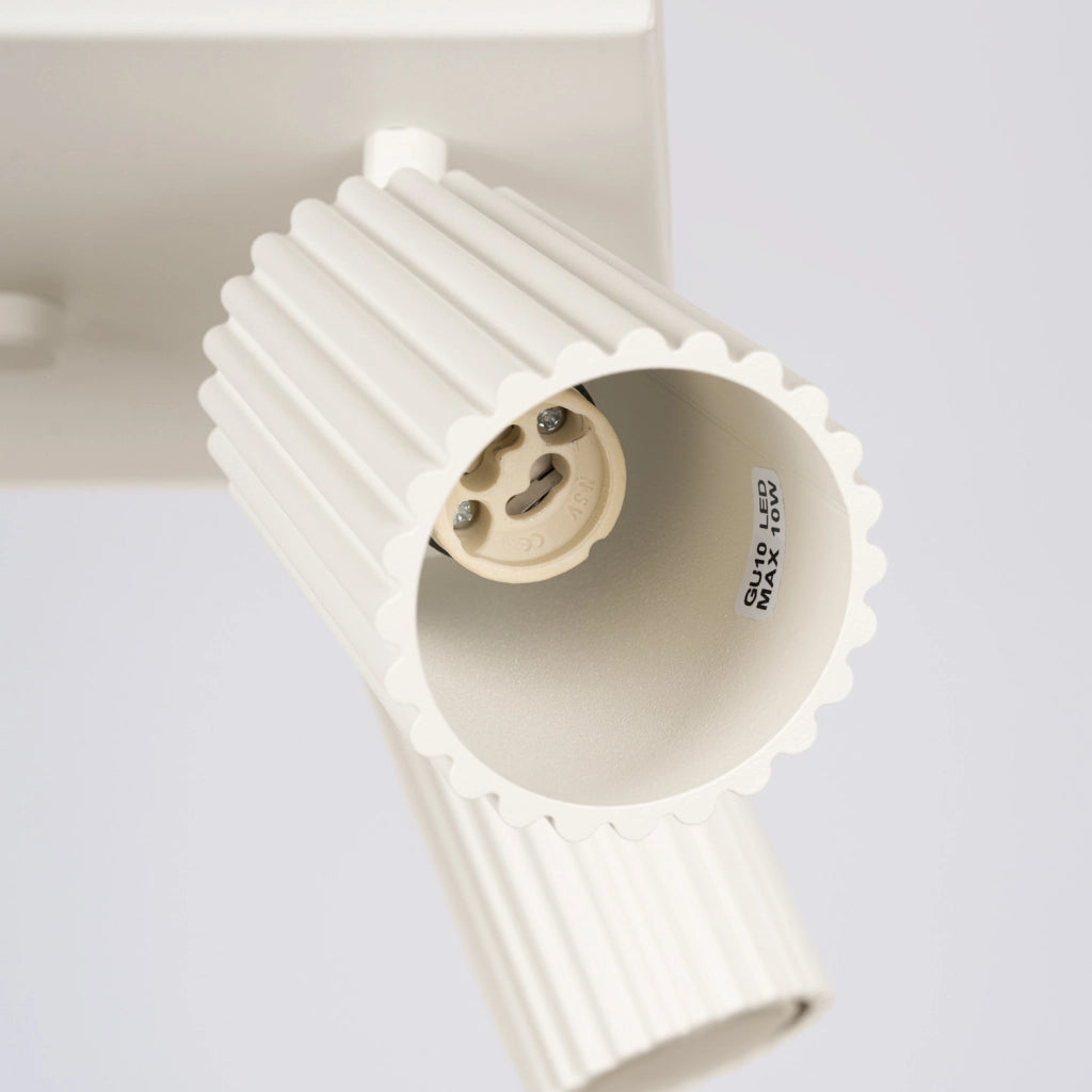 Plafoniera moderna beige orientabile 25cm 4xGU10 Gravio