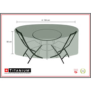 Copertura per tavolo rotondo + sedie TITANIUMÂ® Nero