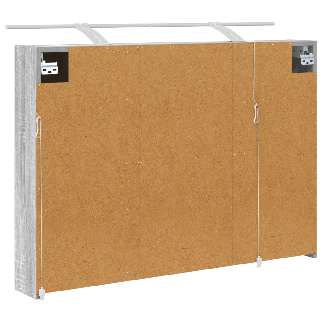 Mobiletto per specchio da bagno con lo scaffale Grigio Sonoma