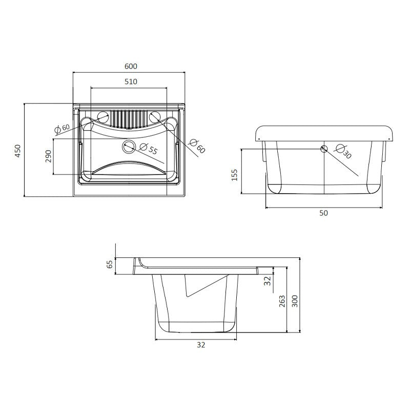 Lavatoio eco 60x45 brand negrari