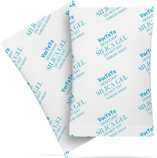 Paketti di silicagel assorbente per conservazione alimentare - 100 gram (10 pezzi)