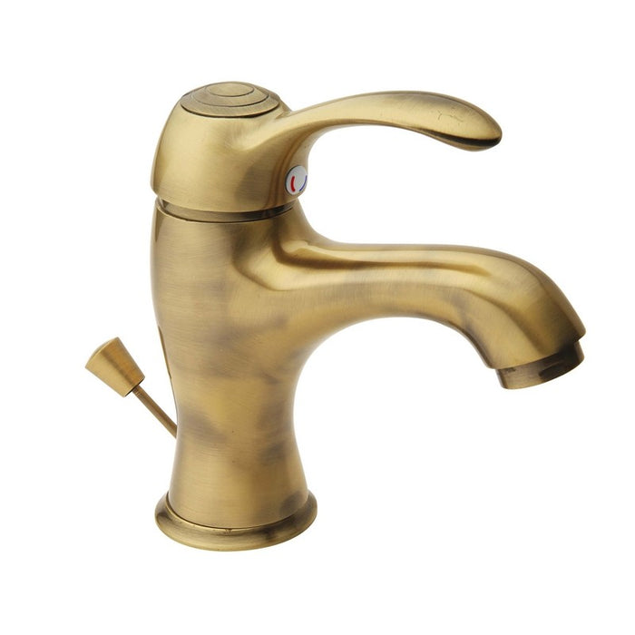Miscelatore lavabo finitura ottone antico - serie Oxford