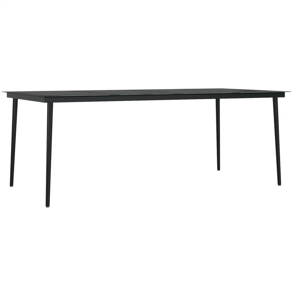 Set da Pranzo per Giardino 9 pz con Cuscini Polyrattan e Vetro cod mxl 38805