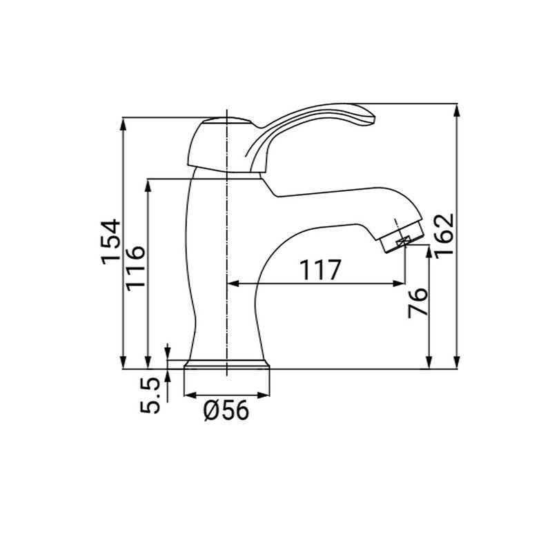 Miscelatore lavabo finitura ottone antico - serie Oxford