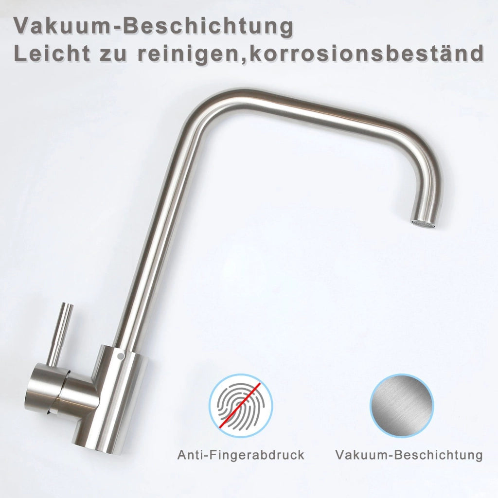 ZMH Miscelatore in acciaio inox con miscelatore girevole a 360°