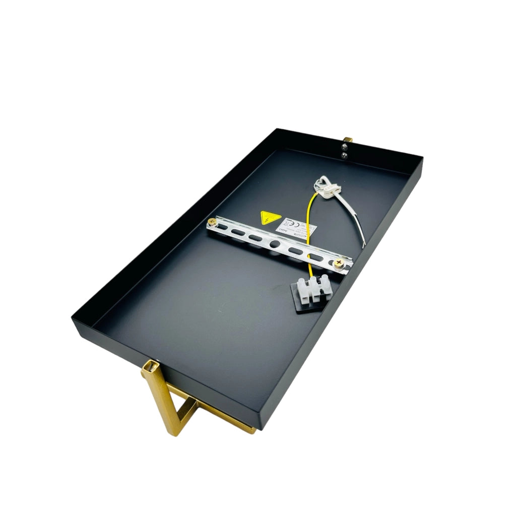 Applique a parete stile retrò lampada a muro in metallo per LED E27 colore nero e bronzo
