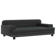 Cuccia per cani comoda cesta da divano 90 x 53 x 30 cm similpelle nera 02_0042980