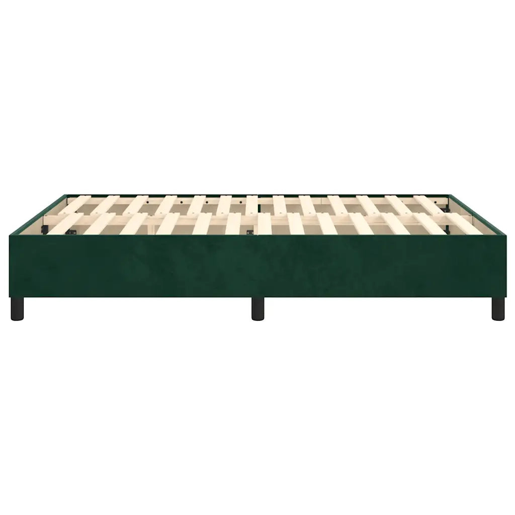 Struttura Letto a Rete a Molle-Giroletto Verde Scuro 140x190 cm in Velluto 227423