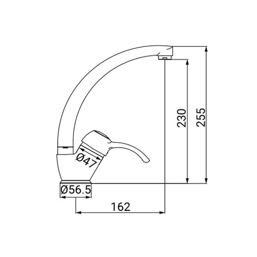 Miscelatore lavello bocca alta finitura ottone antico - serie Oxford