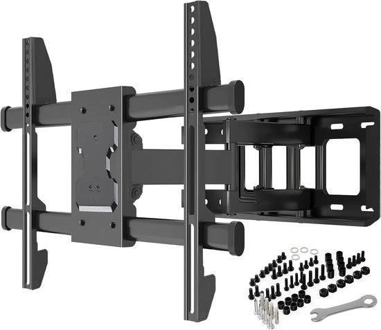 Sostegno per parete per scherm da 32 a 85 pollici, VESA 200x100 a 600x400 mm, girevole, inclinabile e estensibile per TV LED, OLED, piane e curve per montaggio a parete