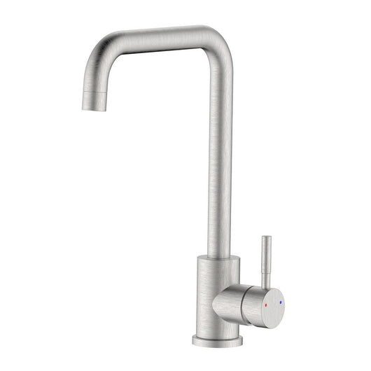 Miscelatore lavello bocca alta quadra girevole acciaio spazzolato - serie California