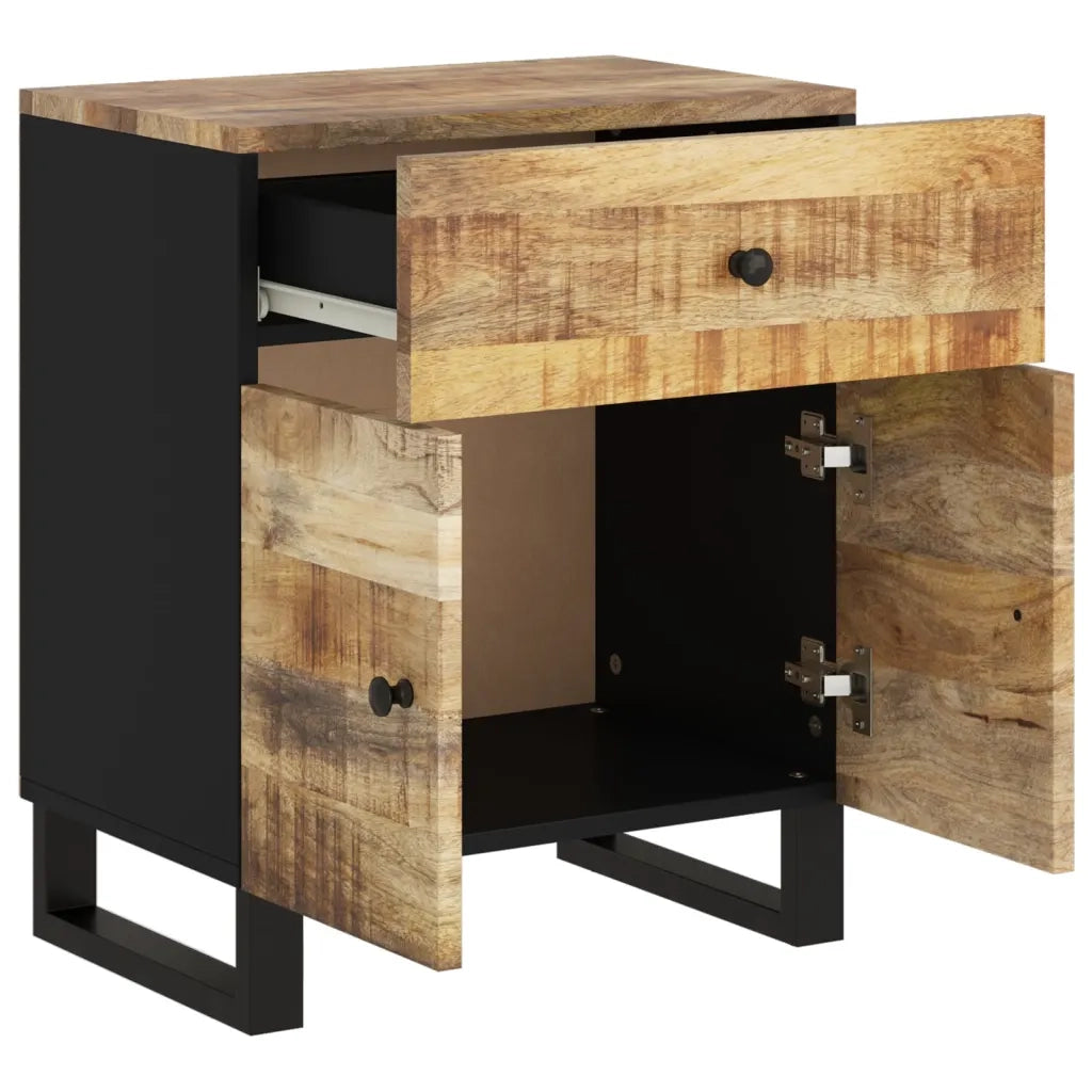 Comodino 50x33x60cm Legno Massello di Mango e Legno Multistrato cod mxl 30287