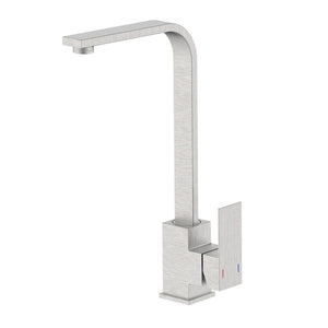Miscelatore per lavello bocca alta girevole acciaio spazzolato con risparmio ac qua - serie Texas