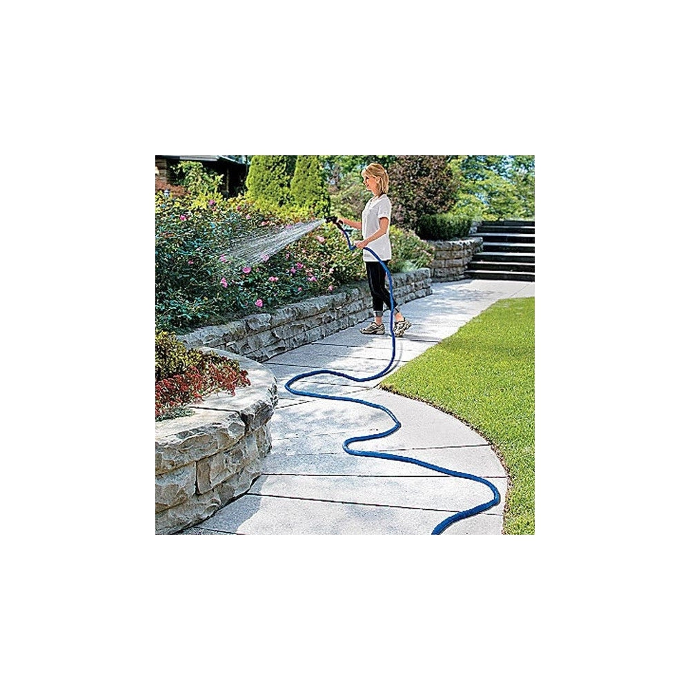 Trade Shop - Tubo Da Giardino Estensibile Allungabile Con Pistola Annaffiatore 15 Metri -