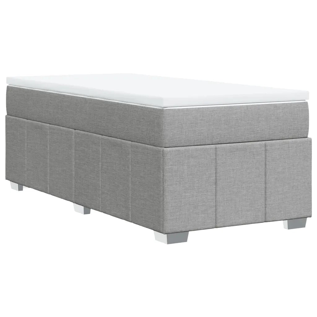 Giroletto a Molle con Materasso Grigio Chiaro 90x200 cm Tessuto 3285442