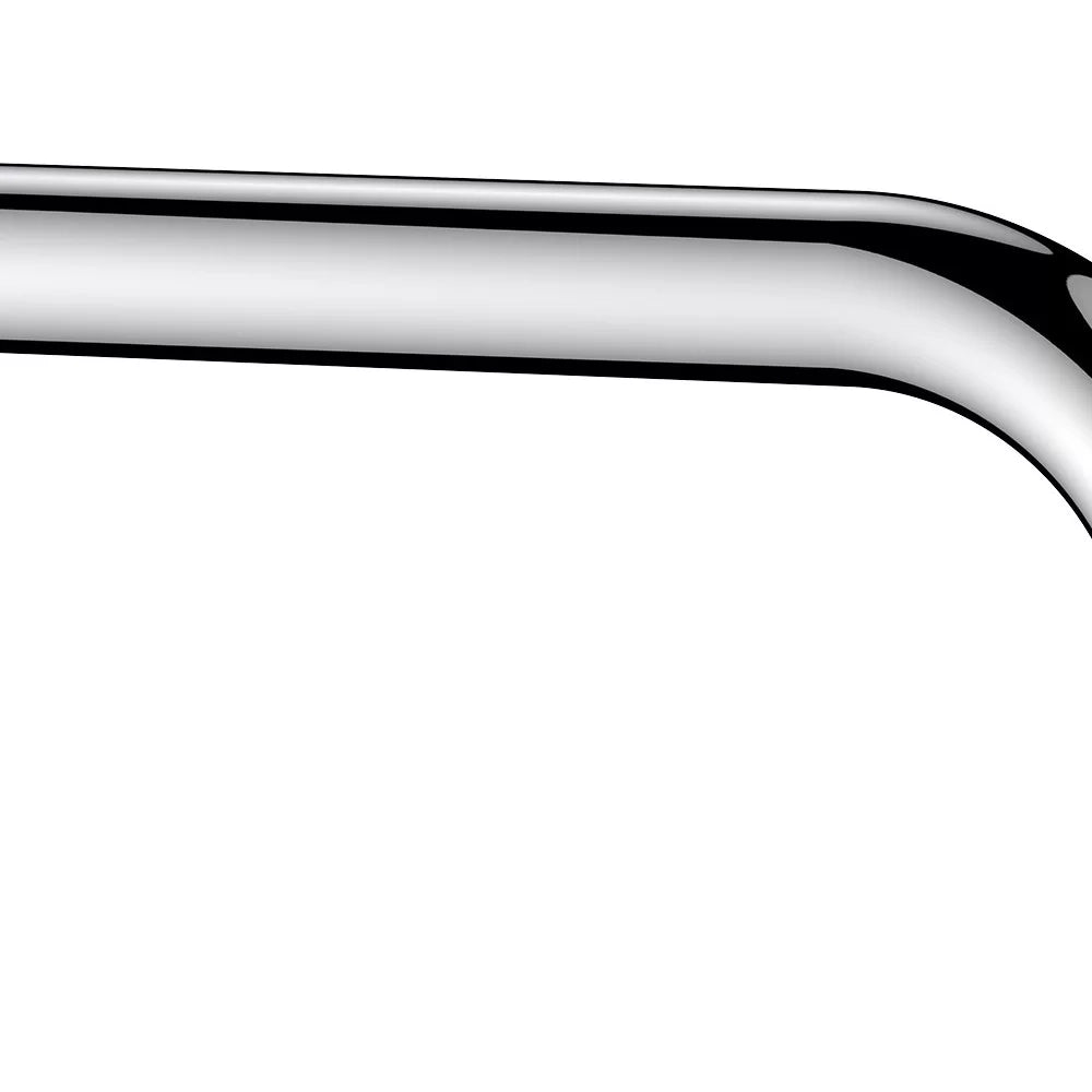Braccio doccia tondo lungo 20 cm con rosone