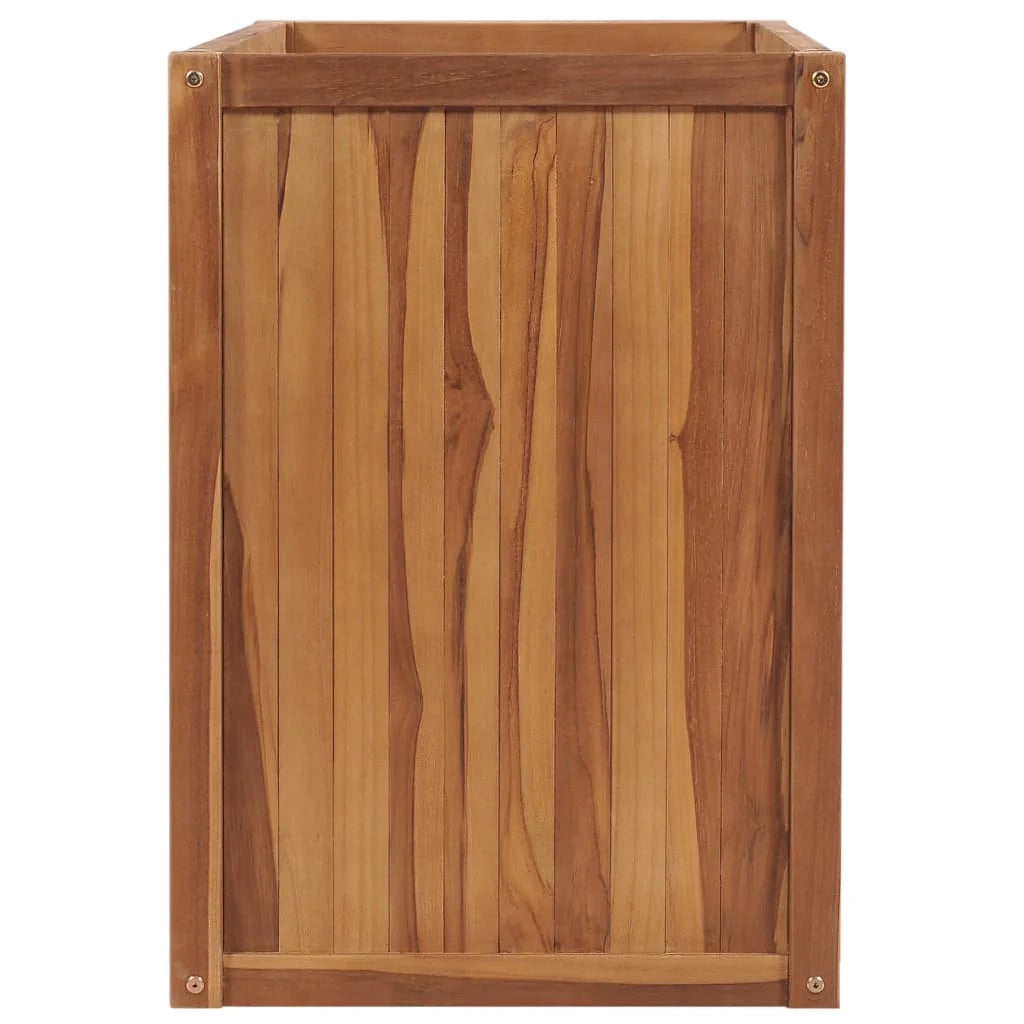 Aiuola rialzata per piante e fiori 100 x 50 x 70 cm legno massello di teak 02_0000900