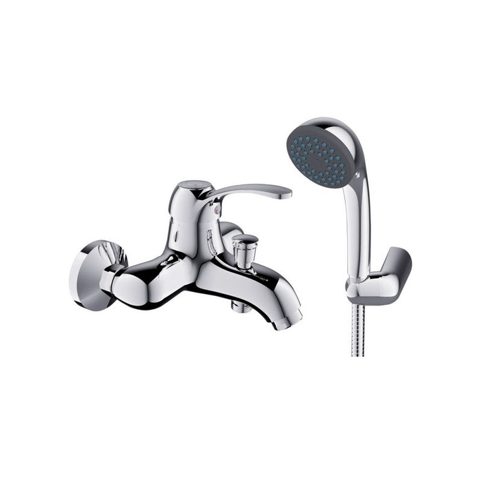 Miscelatore vasca cromato stile vintage con doccetta - serie Oxford