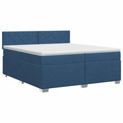 Letto box spring con materasso Blu 200 x 200 cm Tessuto 3450571