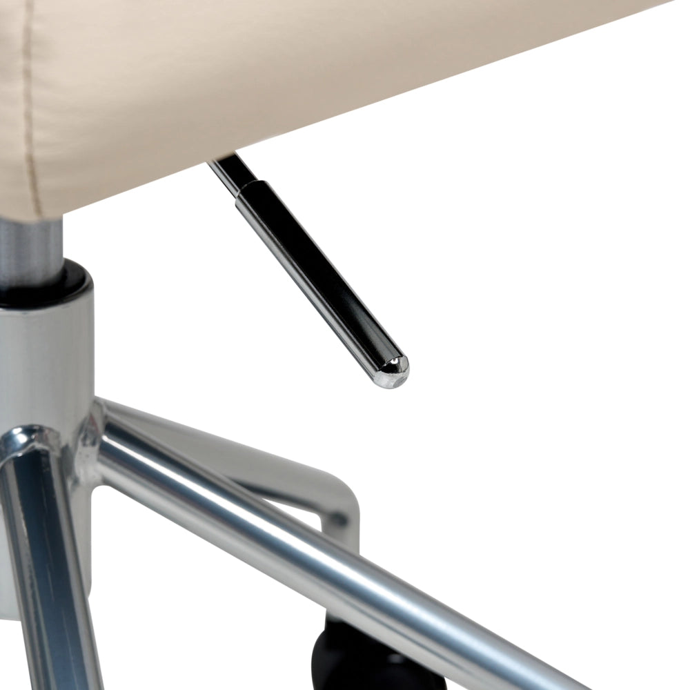 Sedia da ufficio in ecopelle bianco sporco girevole e regolabile in altezza con braccioli Ufficio Casa Studio Tradizionale
