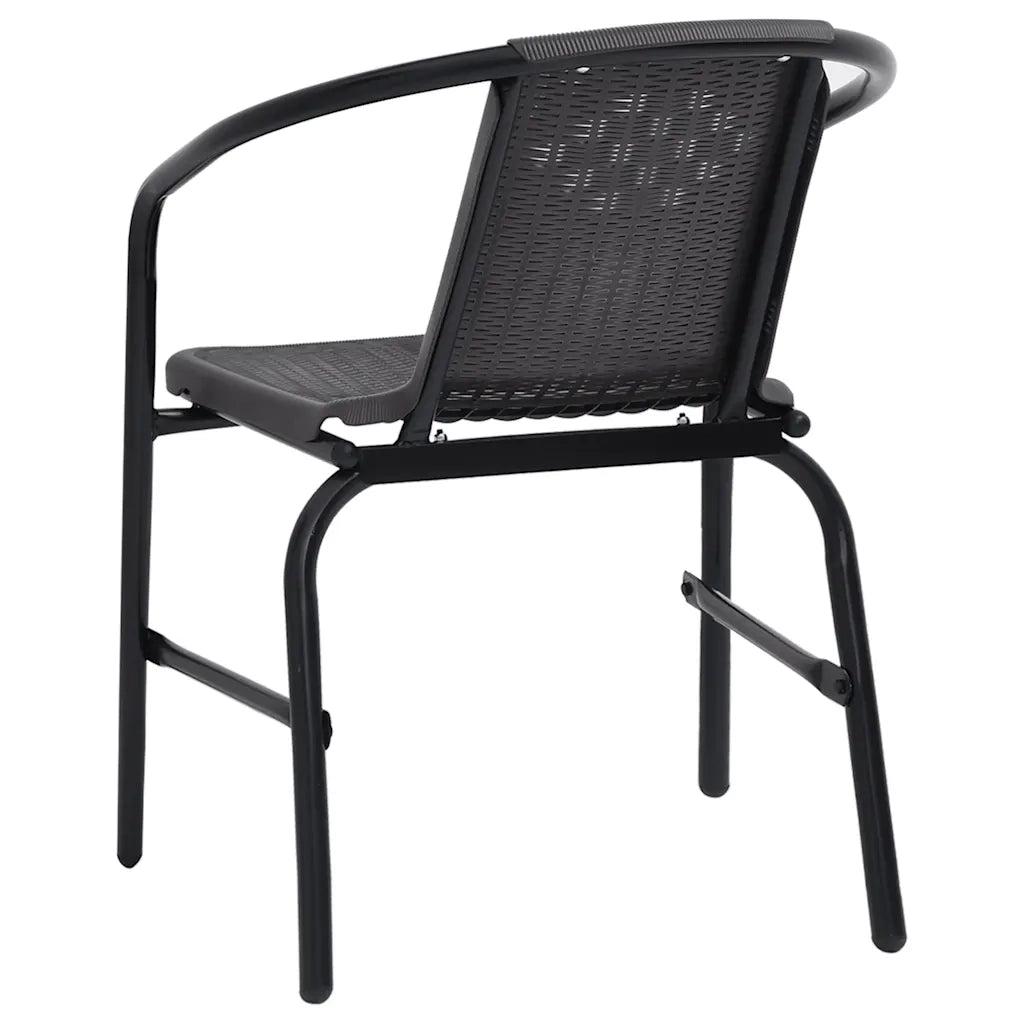 Sedie da Giardino 8 pz in Plastica Rattan e Acciaio 110 kg 3107705