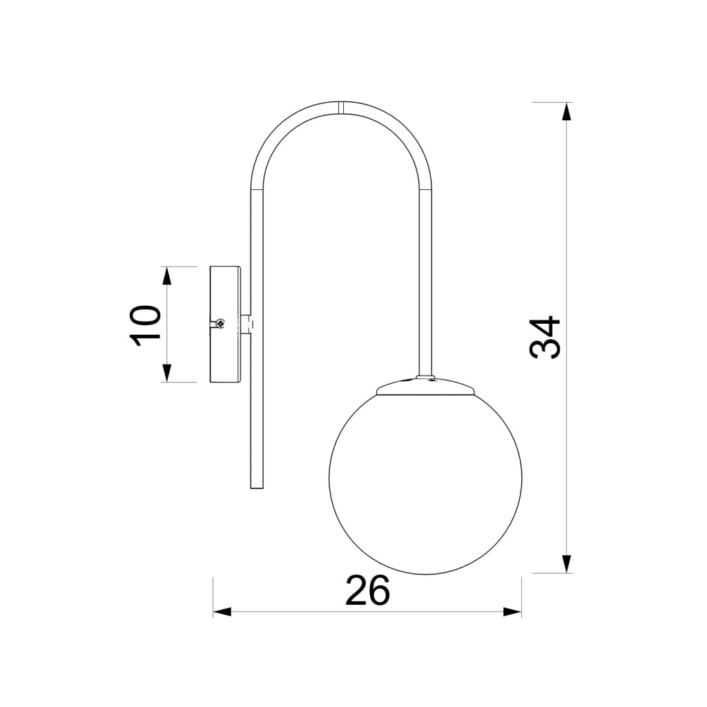 Applique Cambridge Luminex verde sfera 1xE14