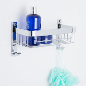 Mensola doccia frontale con un ripiano cromata - serie Trend