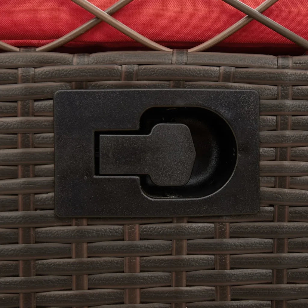 Sedie da giardino reclinabili 2 pz in Polyrattan Marrone 368667