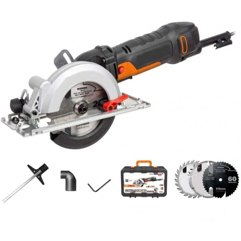 Sega Circolare Compatta WX439 500W Lama 120mm Taglio 46mm per Legno e Metallo - Worx