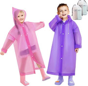 Poncho per bambini 2 in 1 con cappuccio e maniche, impermeabile giacca per bambine e bambini, mantellina per bambini con stile per campeggio, viaggio e escursione