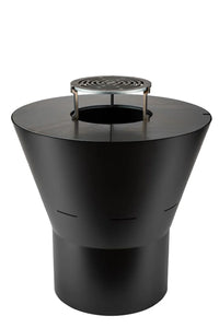 Barbecue a Legna Ø80x78 cm Azalea in Acciaio Nero Alta Temperatura