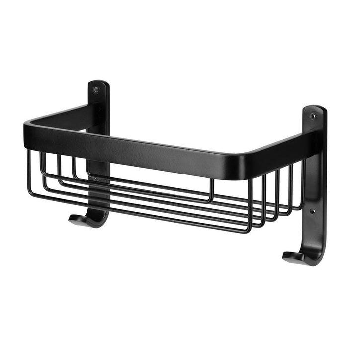 Mensola doccia frontale con un ripiano nero opaco - serie Trend