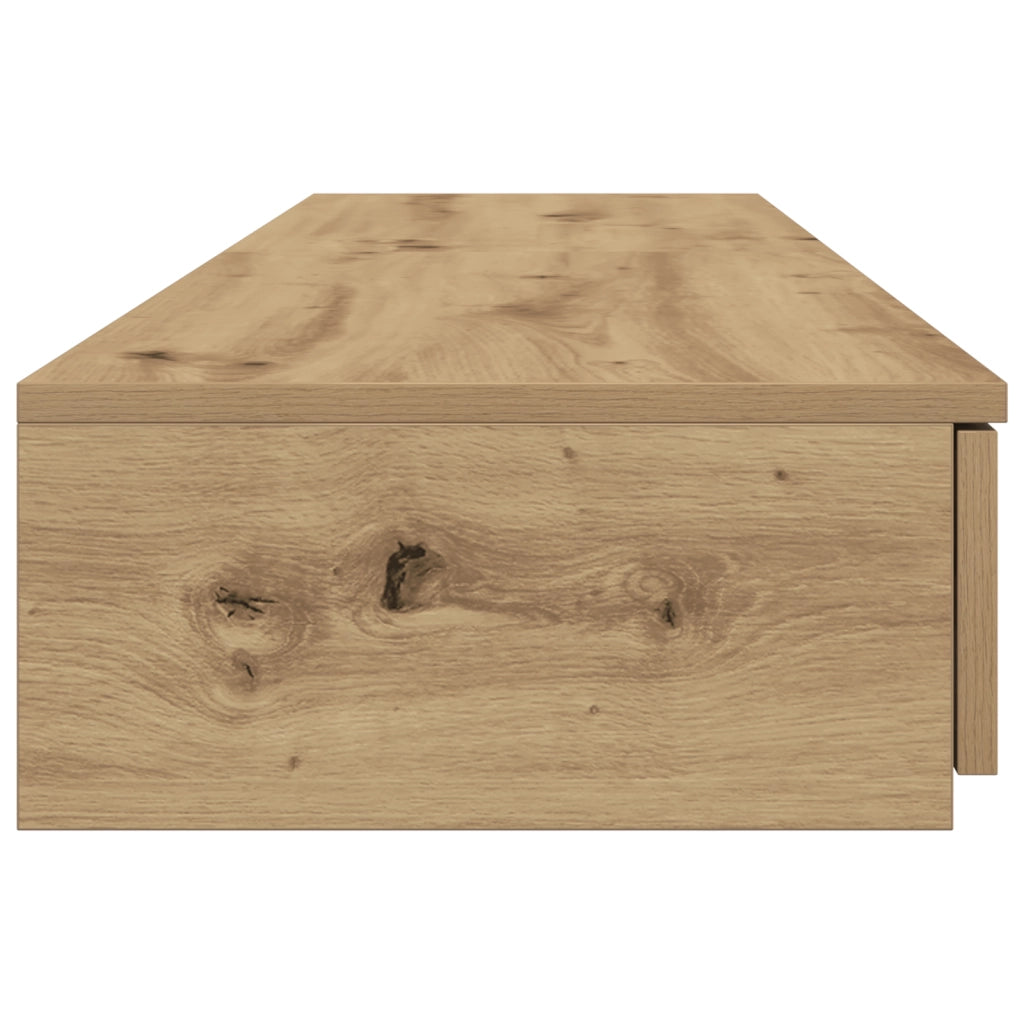 Cassetti per Letto Rovere Artigianale 135x36,5x16,5 cm in Legno Ingegnerizzato